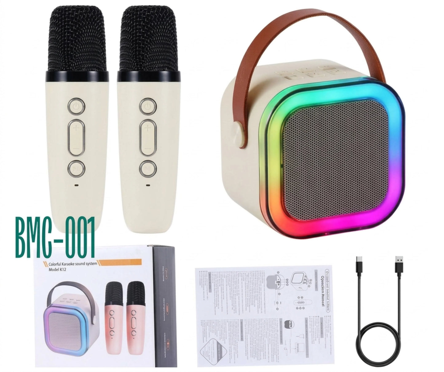 Sixonic K12 Karaoke Speaker – Portable Rechargeable Wireless Bluetooth Speaker with Microphone